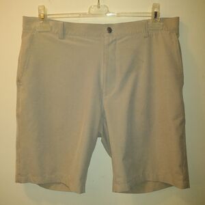 Peter Millar Crown Summer Comfort Golf Shorts Men's 36 Beige Chino Stretch 10"